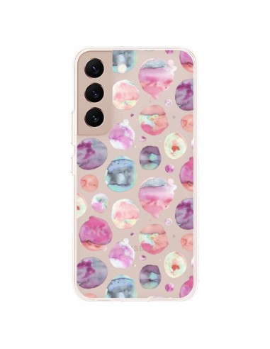 Coque Samsung Galaxy S22 Plus 5G Big Watery Dots Pink - Ninola Design