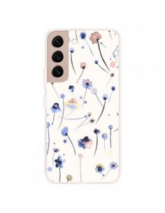 Coque Samsung Galaxy S22 Plus 5G Blue Soft Flowers -...