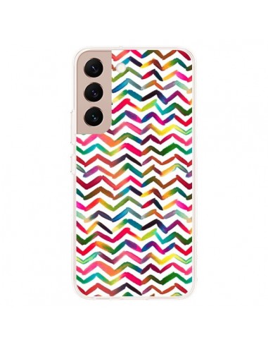 Coque Samsung Galaxy S22 Plus 5G Chevron Stripes Multicolored - Ninola Design