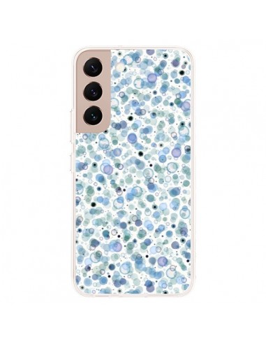 Coque Samsung Galaxy S22 Plus 5G Cosmic Bubbles Blue - Ninola Design