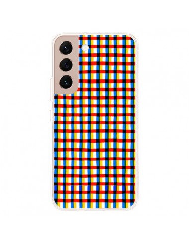 Coque Samsung Galaxy S22 Plus 5G Crossed Eyes Lines Red - Ninola Design