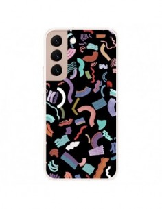 Coque Samsung Galaxy S22 Plus 5G Curly and Zigzag Stripes...