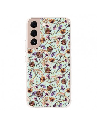 Coque Samsung Galaxy S22 Plus 5G Dry Blue Flowers - Ninola Design