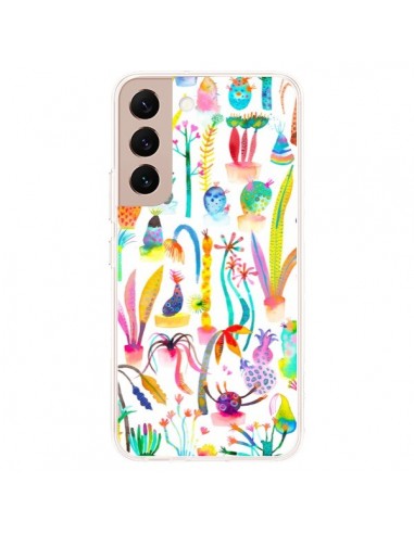 Coque Samsung Galaxy S22 Plus 5G Little Textured Dots White - Ninola Design