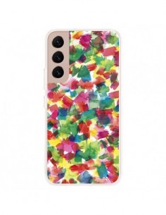 Coque Samsung Galaxy S22 Plus 5G Speckled Watercolor Blue...