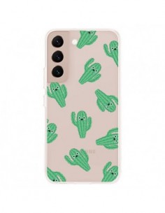 Coque Samsung Galaxy S22 Plus 5G Chute de Cactus Smiley...