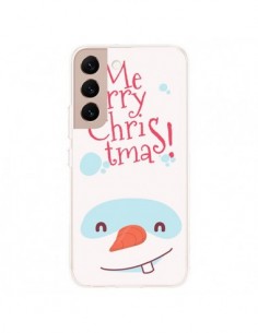Coque Samsung Galaxy S22 Plus 5G Bonhomme de Neige Merry...