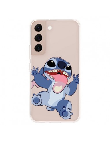 Coque Samsung Galaxy S22 Plus 5G Stitch de Lilo et Stitch Langue transparente