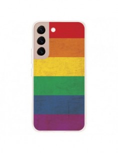 Coque Samsung Galaxy S22 Plus 5G Drapeau Arc En Ciel Gay...