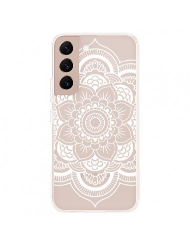 Coque Samsung Galaxy S22 Plus 5G Mandala Blanc Azteque Transparente - Nico