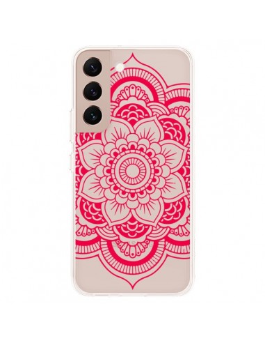 Coque Samsung Galaxy S22 Plus 5G Mandala Rose Fushia Azteque Transparente - Nico