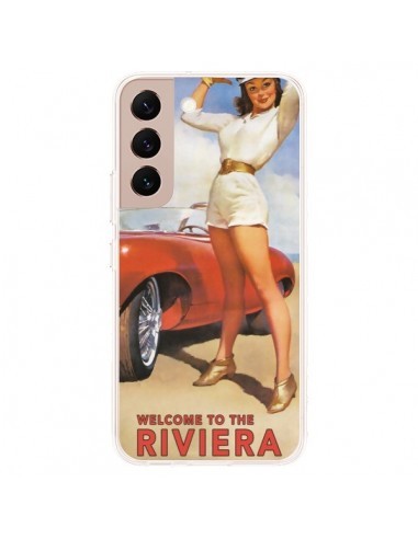 Coque Samsung Galaxy S22 Plus 5G Welcome to the Riviera Vintage Pin Up - Nico