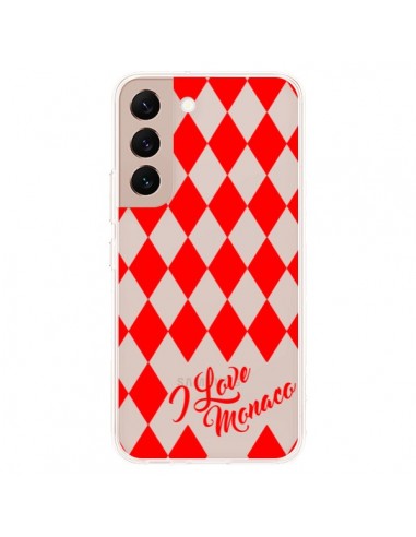 Coque Samsung Galaxy S22 Plus 5G I Love Monaco et Losange Rouge - Nico