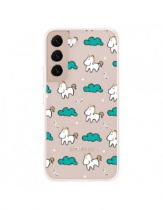 Coque Samsung Galaxy S22 Plus 5G Licorne et Nuages...