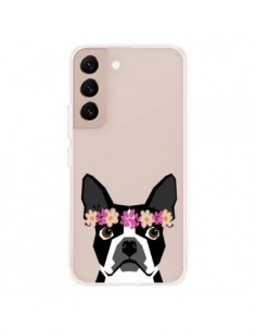 Coque Samsung Galaxy S22 Plus 5G Boston Terrier Fleurs...