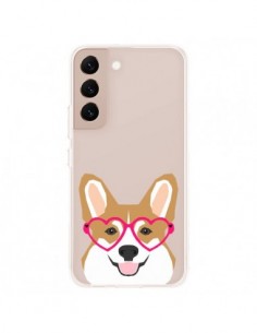 Coque Samsung Galaxy S22 Plus 5G Chien Marrant Lunettes...