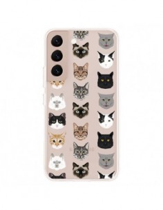 Coque Samsung Galaxy S22 Plus 5G Chats Transparente - Pet...