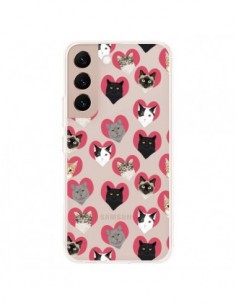 Coque Samsung Galaxy S22 Plus 5G Chats Coeurs...