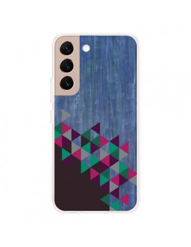 Coque Samsung Galaxy S22 Plus 5G Wood Bois Azteque Triangles Archiwoo - Pura Vida