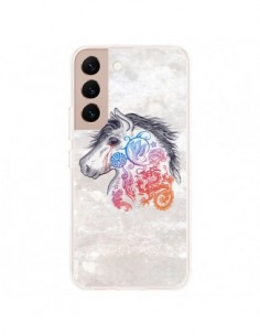 Coque Samsung Galaxy S22 Plus 5G Licorne Muticolore -...