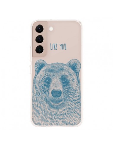 Coque Samsung Galaxy S22 Plus 5G I Love You Bear Ours Ourson Transparente - Rachel Caldwell