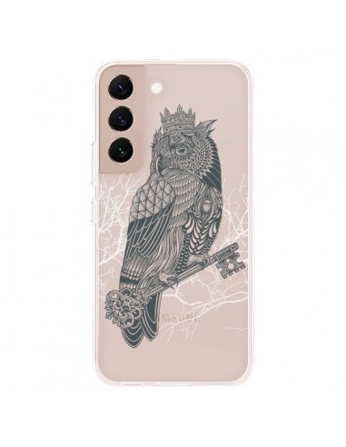 Coque Samsung Galaxy S22 Plus 5G Owl King Chouette Hibou Roi Transparente - Rachel Caldwell