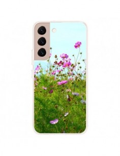 Coque Samsung Galaxy S22 Plus 5G Fleurs Roses Champ - R...