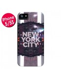 Coque iPhone 5/5S et SE New York City Violet - Javier Martinez