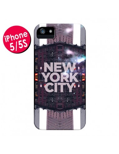 Coque New York City Violet pour iPhone 5 et 5S - Javier Martinez