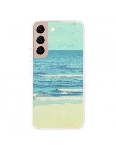 Coque Samsung Galaxy S22 Plus 5G Life good day Mer Ocean Sable Plage Paysage - R Delean