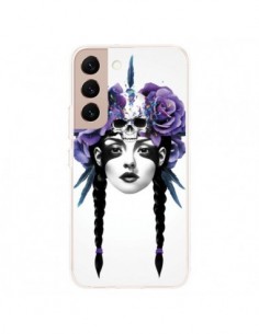 Coque Samsung Galaxy S22 Plus 5G Fille Fleurs Warrior -...