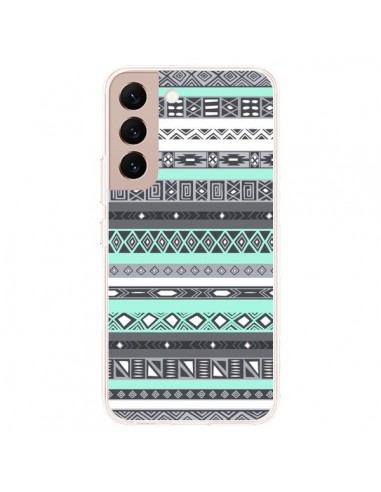 Coque Samsung Galaxy S22 Plus 5G Azteque Aztec Bleu Pastel - Rex Lambo