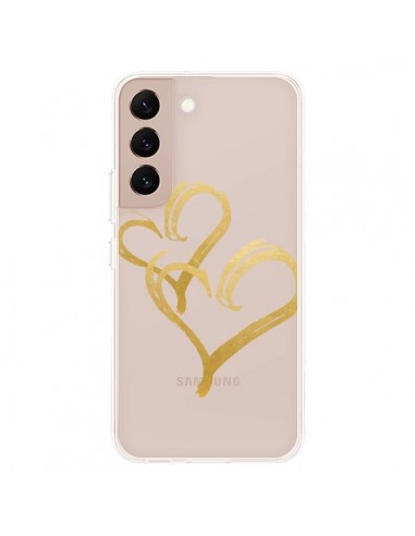 Coque Samsung Galaxy S22 Plus 5G Deux Coeurs Love Amour Transparente - Sylvia Cook