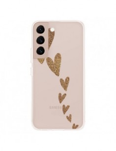 Coque Samsung Galaxy S22 Plus 5G Coeur Falling Gold...