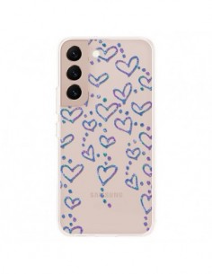 Coque Samsung Galaxy S22 Plus 5G Floating hearts coeurs...