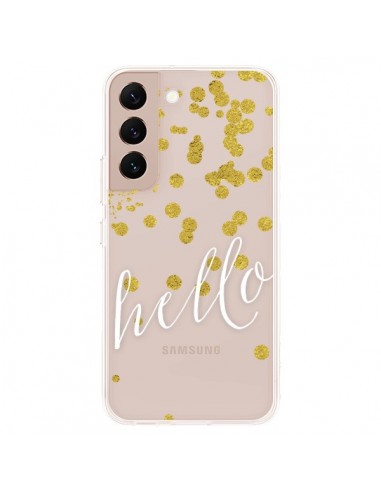 Coque Samsung Galaxy S22 Plus 5G Hello, Bonjour Transparente - Sylvia Cook