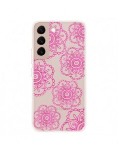 Coque Samsung Galaxy S22 Plus 5G Pink Doodle Flower...