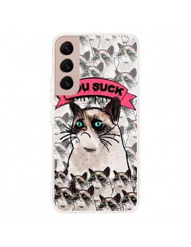 Coque Samsung Galaxy S22 Plus 5G Chat Grumpy Cat - You Suck - Sara Eshak