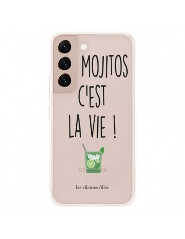 Coque Samsung Galaxy S22 Plus 5G Les Mojitos, c'est la vie Transparente - Les Vilaines Filles