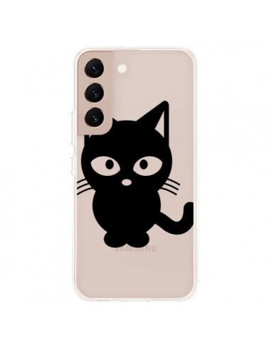 Coque Samsung Galaxy S22 Plus 5G Chat Noir Cat Transparente - Yohan B.