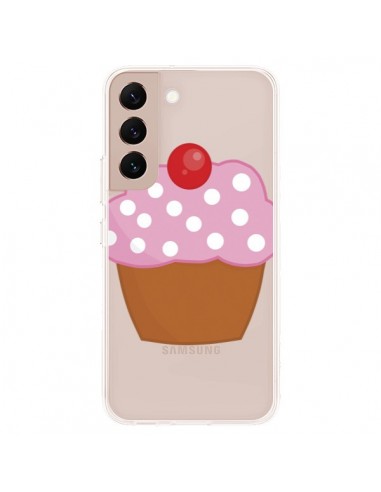 Coque Samsung Galaxy S22 Plus 5G Cupcake Cerise Transparente - Yohan B.