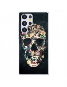 Coque Samsung Galaxy S22 Ultra 5G Skull Vintage Tête de...