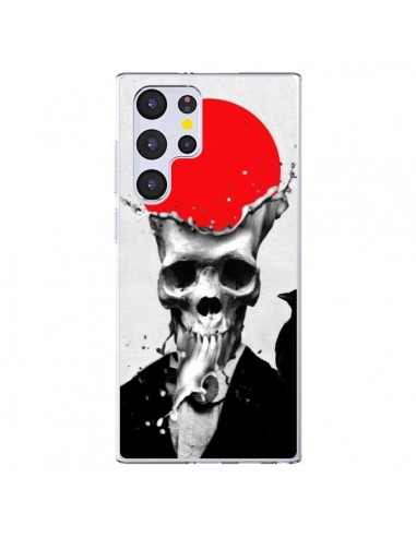 Coque Samsung Galaxy S22 Ultra 5G Splash Skull Tête de Mort - Ali Gulec