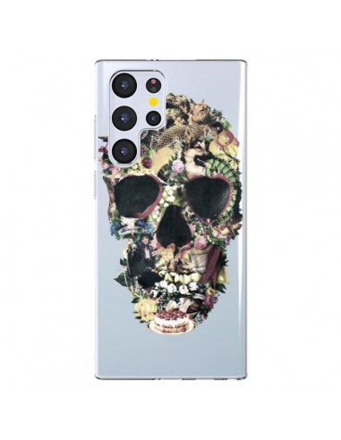 Coque Samsung Galaxy S22 Ultra 5G Skull Vintage Tête de Mort Transparente - Ali Gulec