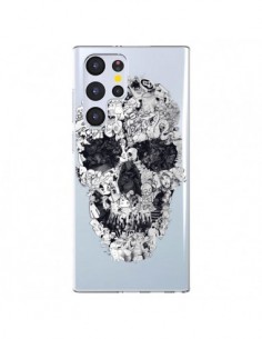 Coque Samsung Galaxy S22 Ultra 5G Doodle Skull Dessin...