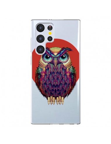 Coque Samsung Galaxy S22 Ultra 5G Chouette Hibou Owl Transparente - Ali Gulec