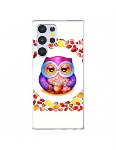 Coque Samsung Galaxy S22 Ultra 5G Chouette Automne -...