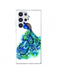 Coque Samsung Galaxy S22 Ultra 5G Paon Multicolore -...