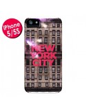 Coque iPhone 5/5S et SE New York City Buildings Rouge - Javier Martinez