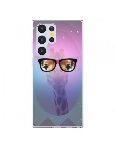 Coque Samsung Galaxy S22 Ultra 5G Girafe Geek à Lunettes - Aurelie Scour
